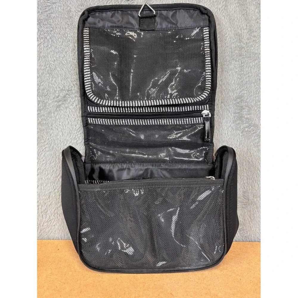 Sephora Collection Black Chevron Hanging Toiletry Bag‎ Travel Organizer Case